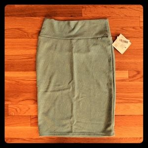 Lularoe Cassie aqua Chevron pencil skirt sz S